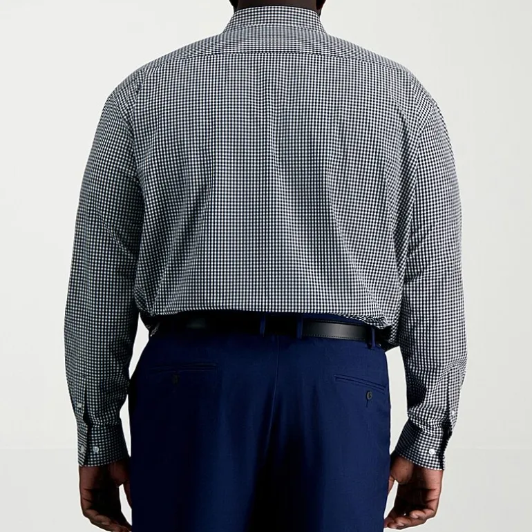 Haggar Smart Wash Big and Tall Mens Classic Fit Easy Care Long Sleeve Dress Shirt