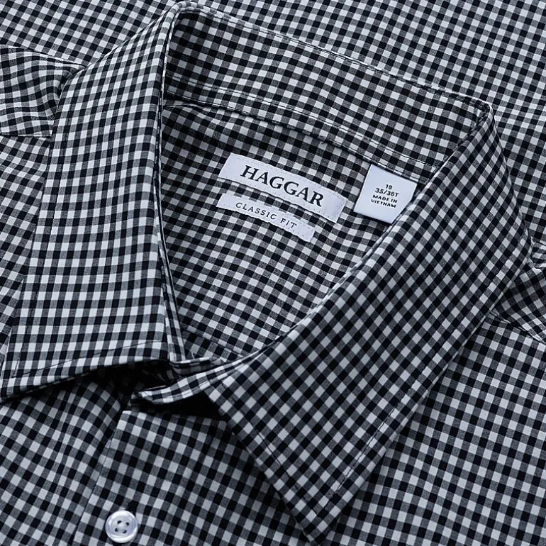 Haggar Smart Wash Big and Tall Mens Classic Fit Easy Care Long Sleeve Dress Shirt