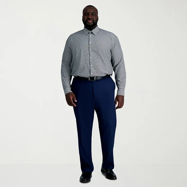 Haggar Smart Wash Big and Tall Mens Classic Fit Easy Care Long Sleeve Dress Shirt