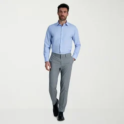 Haggar Smart Wash Mens Classic Fit Easy Care Long Sleeve Dress Shirt