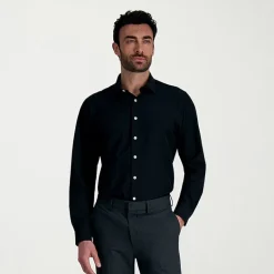 Haggar Smart Wash Mens Classic Fit Easy Care Long Sleeve Dress Shirt