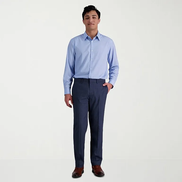 Haggar Smart Wash Mens Classic Fit Easy Care Long Sleeve Dress Shirt