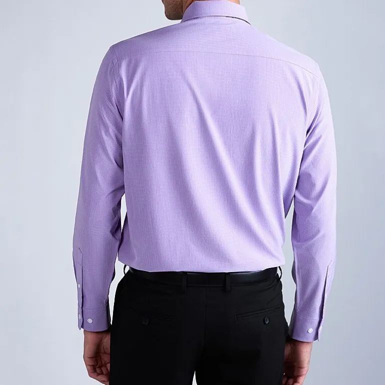 Haggar Smart Wash Mens Classic Fit Easy Care Long Sleeve Dress Shirt