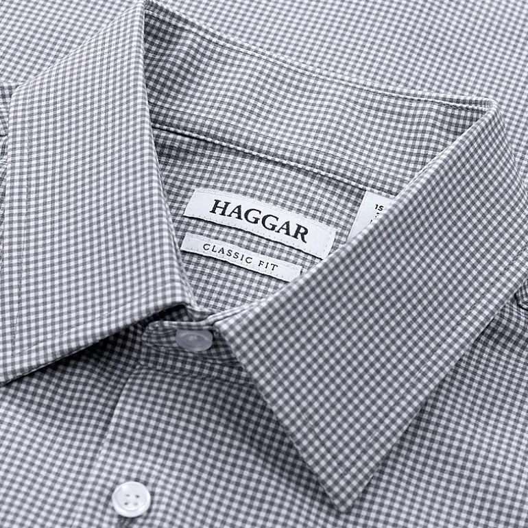 Haggar Smart Wash Mens Classic Fit Easy Care Long Sleeve Dress Shirt