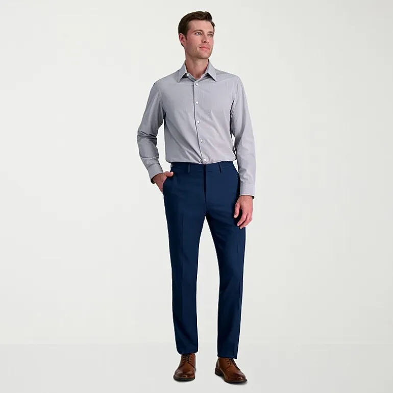 Haggar Smart Wash Mens Classic Fit Easy Care Long Sleeve Dress Shirt