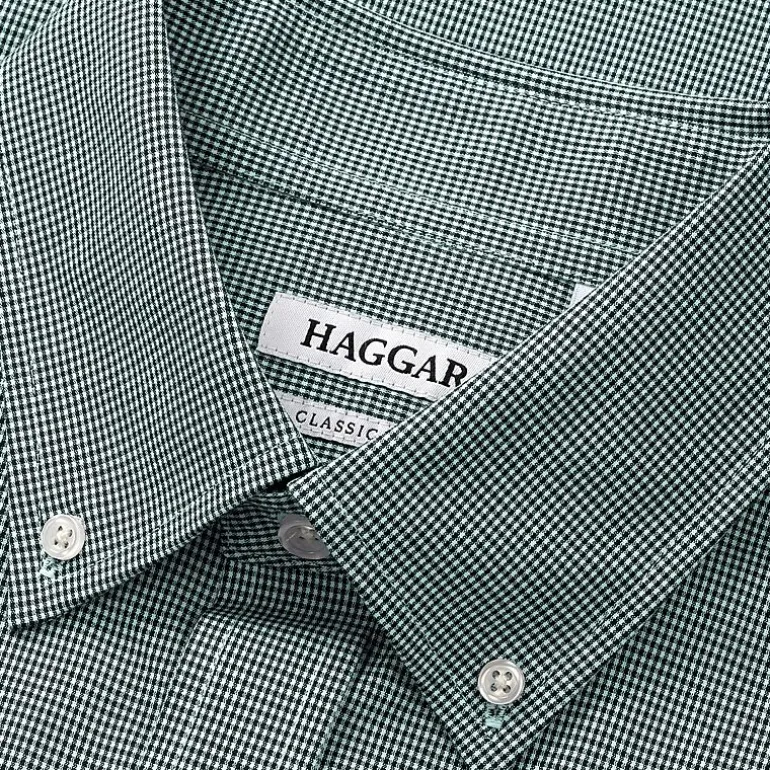Haggar Smart Wash Mens Classic Fit Easy Care Long Sleeve Dress Shirt