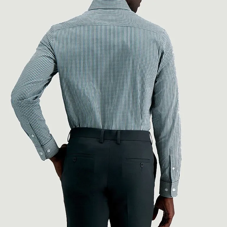Haggar Smart Wash Mens Classic Fit Easy Care Long Sleeve Dress Shirt