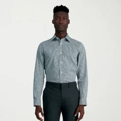 Haggar Smart Wash Mens Classic Fit Easy Care Long Sleeve Dress Shirt
