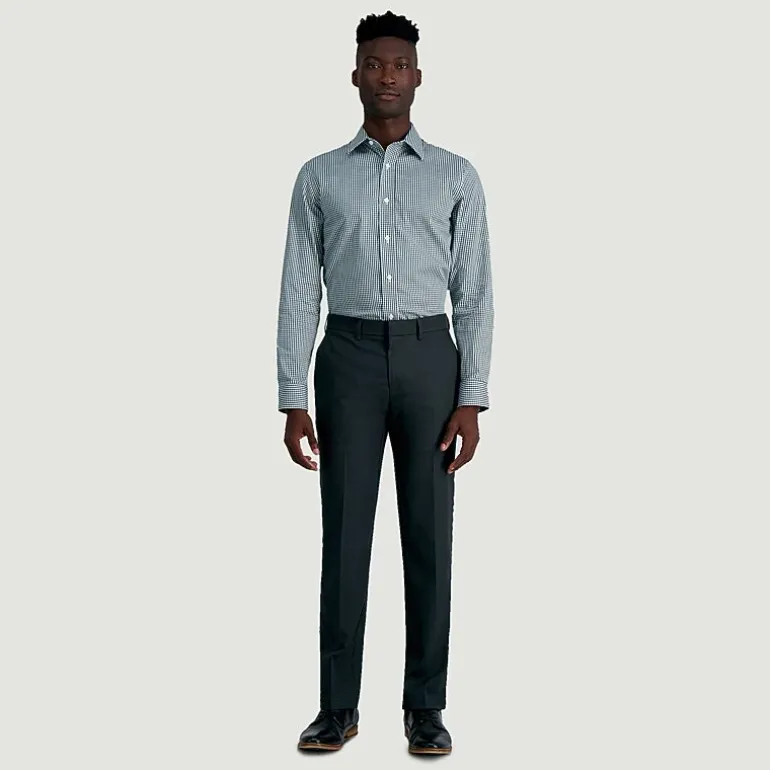 Haggar Smart Wash Mens Classic Fit Easy Care Long Sleeve Dress Shirt