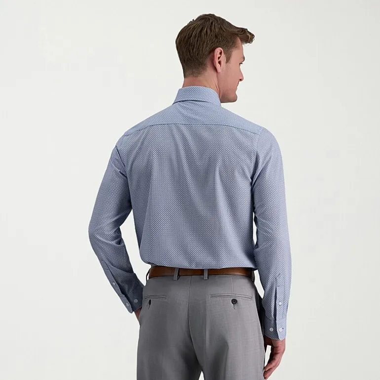 Haggar Smart Wash Mens Slim Fit Easy Care Long Sleeve Dress Shirt