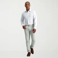 Haggar Smart Wash Mens Slim Fit Easy Care Long Sleeve Dress Shirt
