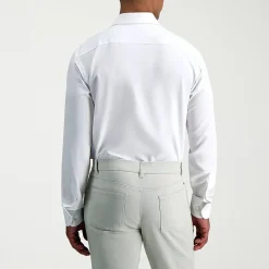 Haggar Smart Wash Mens Slim Fit Easy Care Long Sleeve Dress Shirt