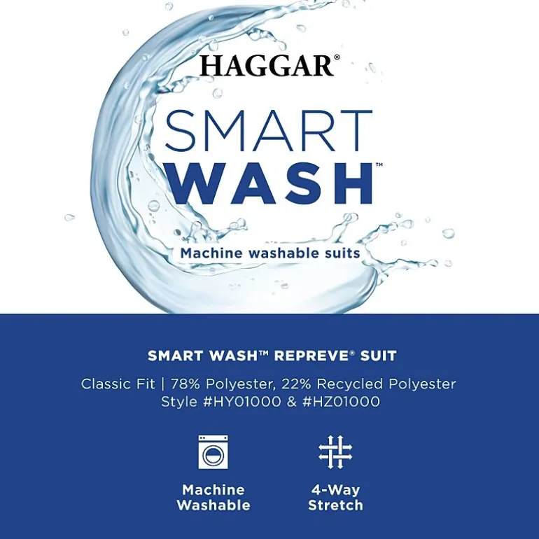 Haggar Smart Wash Premium Mens Stretch Fabric Classic Fit Suit Jacket