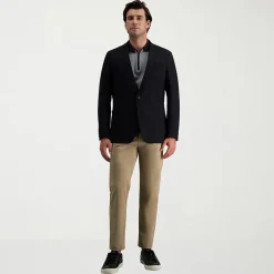 Haggar Smart Wash Tailored Highland Mens Stretch Fabric Modern Fit Blazer