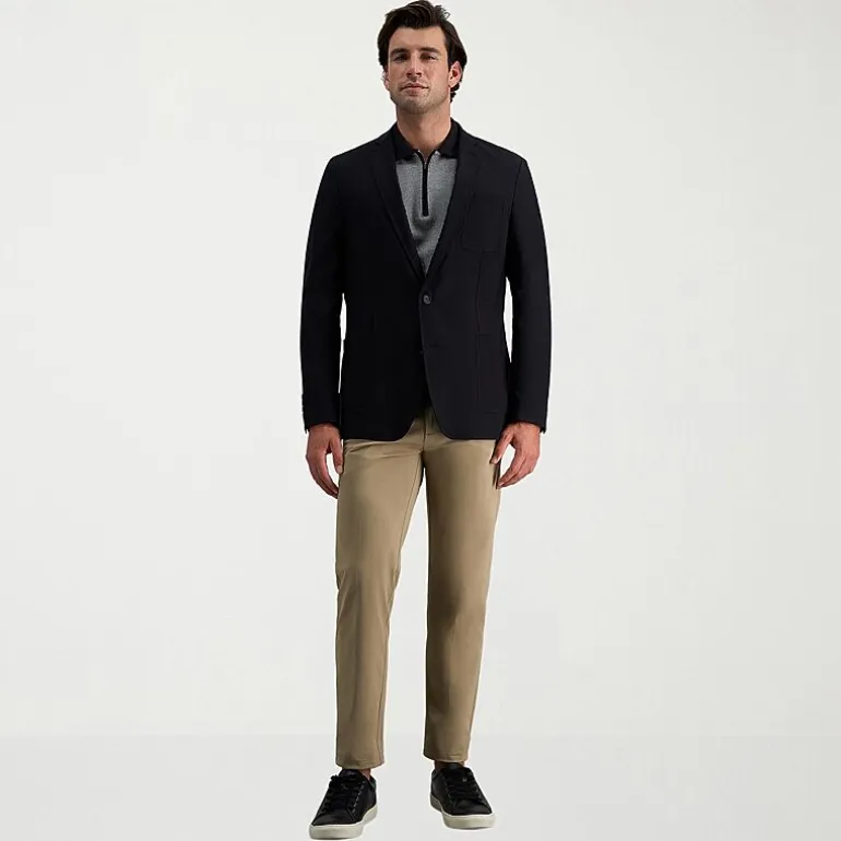Haggar Smart Wash Tailored Highland Mens Stretch Fabric Modern Fit Blazer