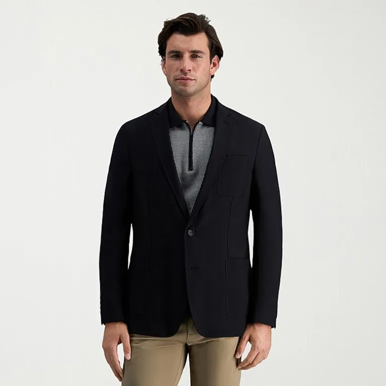 Haggar Smart Wash Tailored Highland Mens Stretch Fabric Modern Fit Blazer