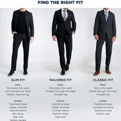 Haggar Smart Wash Tonal Plaid Mens Stretch Fabric Slim Fit Suit Separates