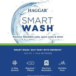 Haggar Smart Wash Tonal Plaid Mens Stretch Fabric Slim Fit Suit Separates