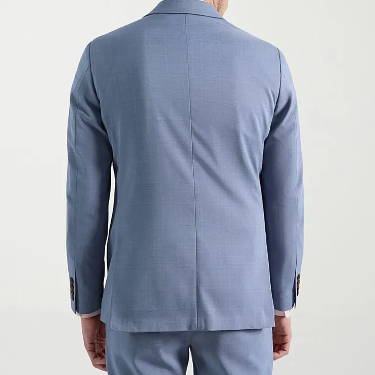 Haggar Smart Wash Tonal Plaid Mens Stretch Fabric Slim Fit Suit Separates