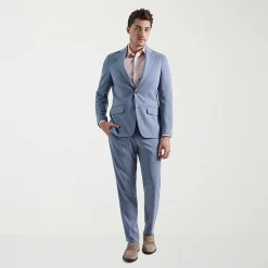 Haggar Smart Wash Tonal Plaid Mens Stretch Fabric Slim Fit Suit Separates