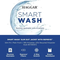 Haggar Smart Wash™ With Repreve Tech Suit™ Mens Stretch Fabric Slim Fit Suit Separates