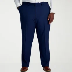 Haggar Smart Wash With Repreve Mens Big and Tall Classic Fit Flat Front Suit Pant