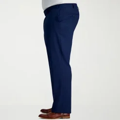 Haggar Smart Wash With Repreve Mens Big and Tall Classic Fit Flat Front Suit Pant