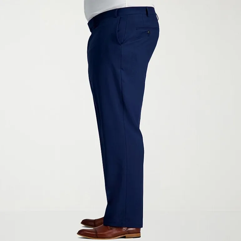 Haggar Smart Wash With Repreve Mens Big and Tall Classic Fit Flat Front Suit Pant