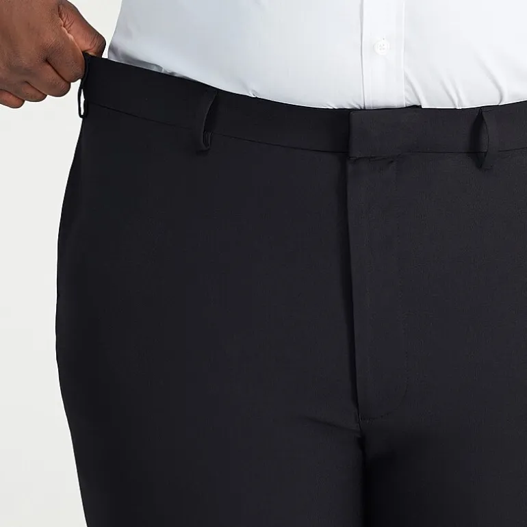 Haggar Smart Wash With Repreve Mens Big and Tall Classic Fit Flat Front Suit Pant