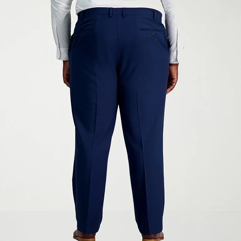 Haggar Smart Wash With Repreve Mens Big and Tall Classic Fit Flat Front Suit Pant
