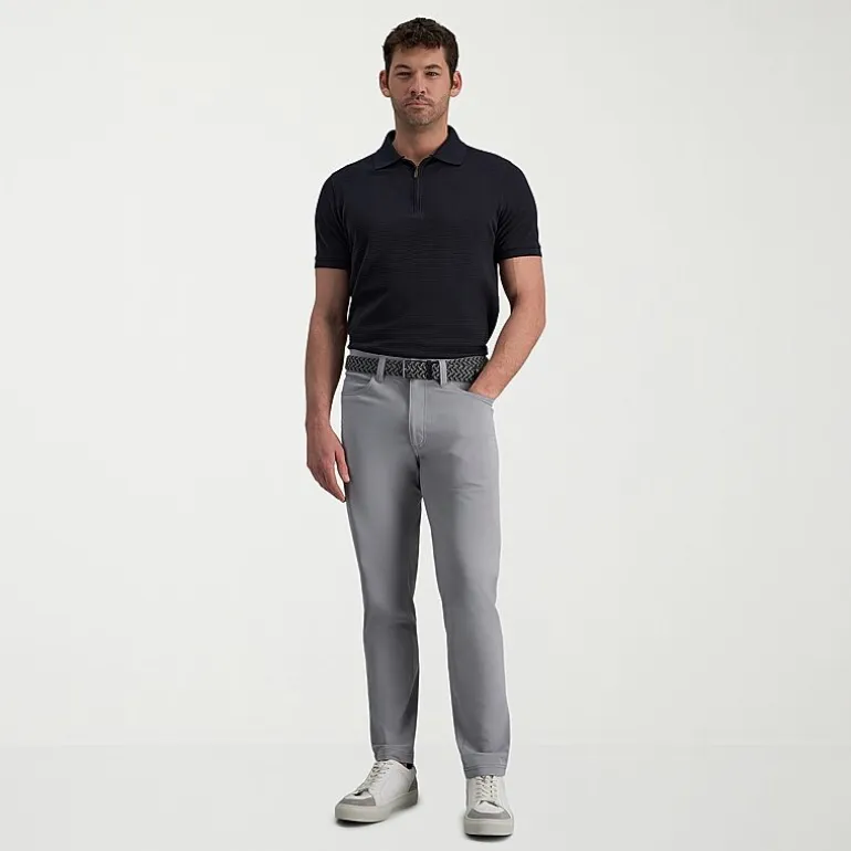 Haggar Sport Knit 5-Pocket Mens Straight Fit Flat Front Pant