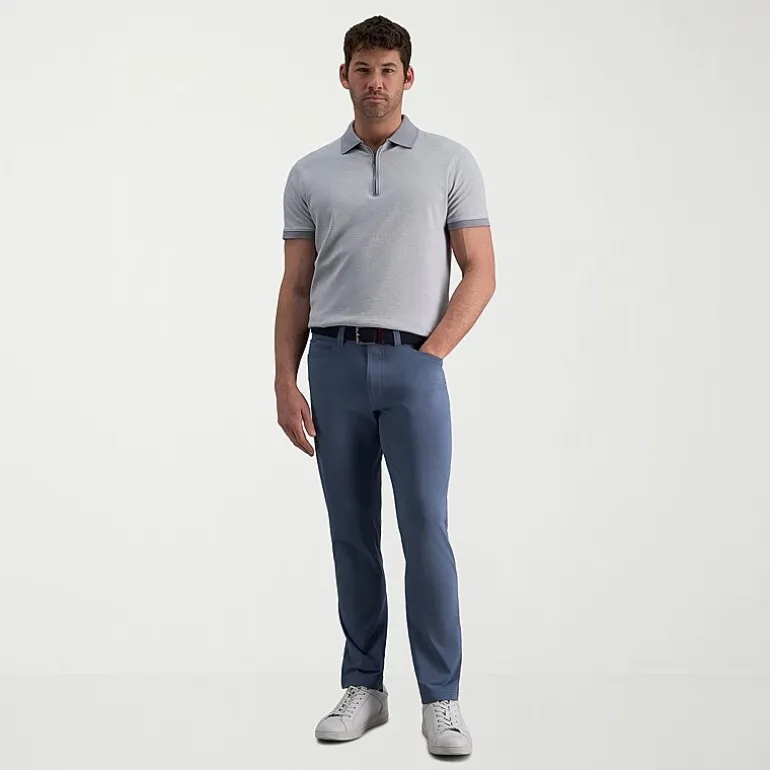 Haggar Sport Knit 5-Pocket Mens Straight Fit Flat Front Pant