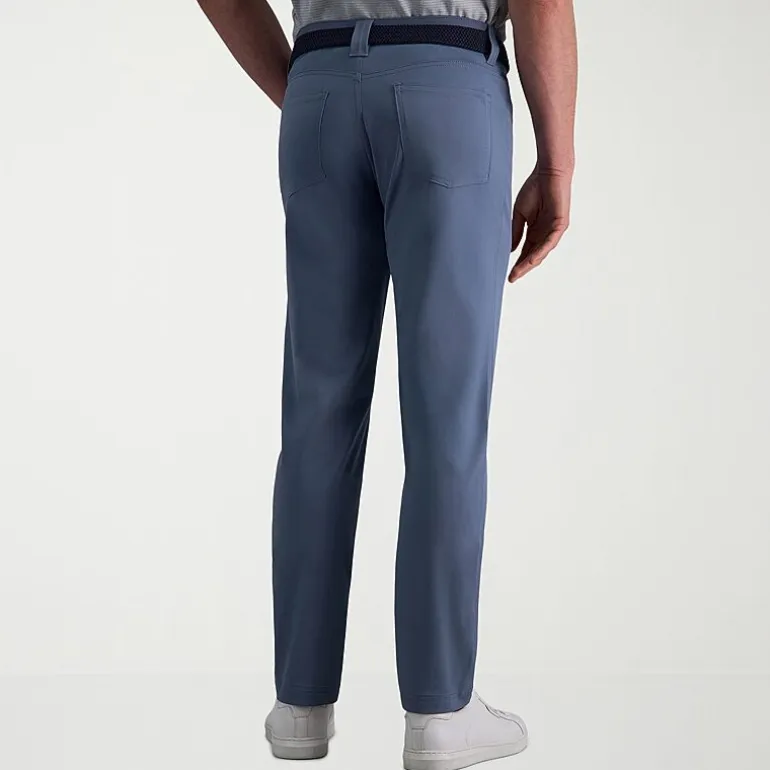 Haggar Sport Knit 5-Pocket Mens Straight Fit Flat Front Pant