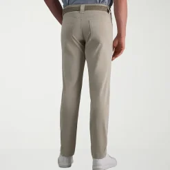 Haggar Sport Knit 5-Pocket Mens Straight Fit Flat Front Pant