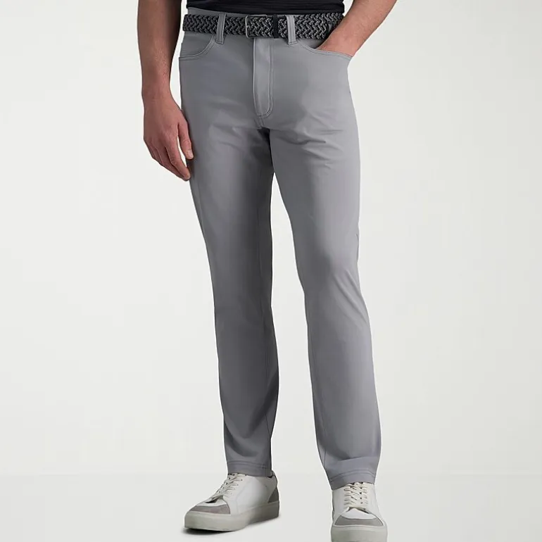Haggar Sport Knit 5-Pocket Mens Straight Fit Flat Front Pant