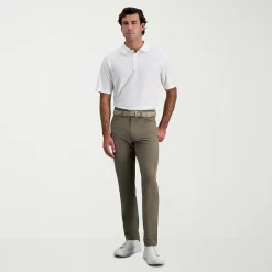 Haggar Sport Performance Nylon 5-Pocket Mens Straight Fit Flat Front Pant