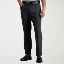 Haggar Sport Performance Nylon 5-Pocket Mens Straight Fit Flat Front Pant