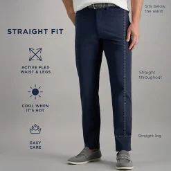 Haggar Sport Performance Nylon 5-Pocket Mens Straight Fit Flat Front Pant