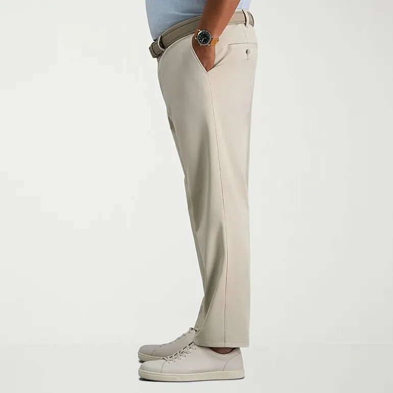 Haggar Sport Travel Performance Mens Straight Fit Big and Tall Flat Front Pant