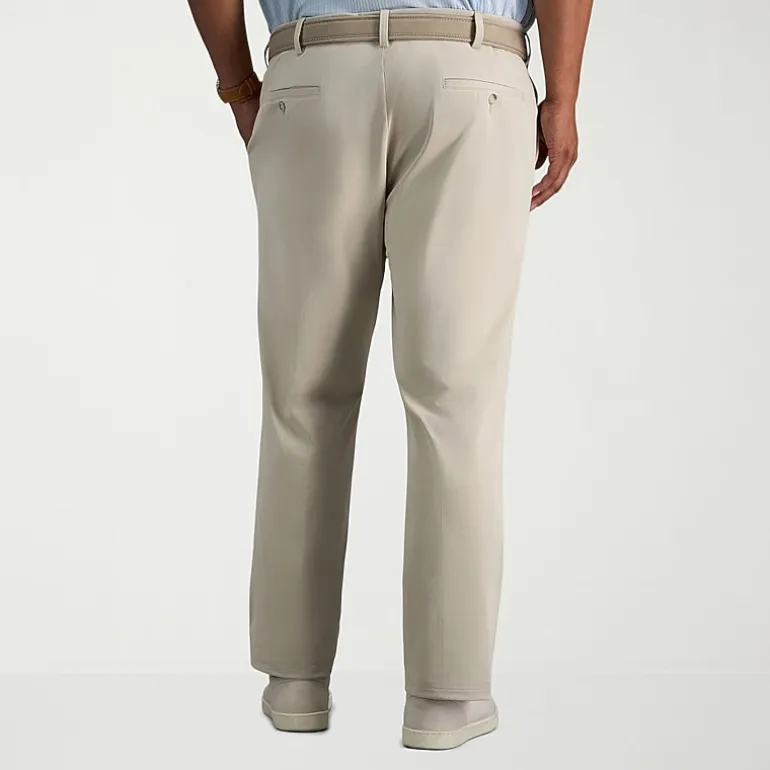 Haggar Sport Travel Performance Mens Straight Fit Big and Tall Flat Front Pant