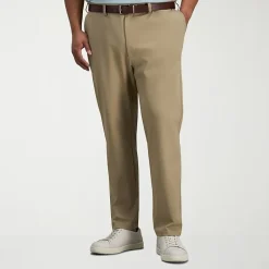 Haggar Sport Travel Performance Mens Straight Fit Big and Tall Flat Front Pant