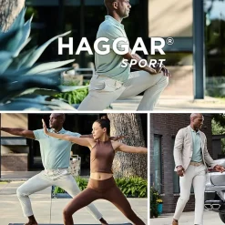 Haggar Sport Travel Performance Mens Straight Fit Big and Tall Flat Front Pant