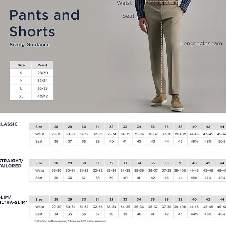 Haggar Sport Travel Performance Mens Straight Fit Big and Tall Flat Front Pant
