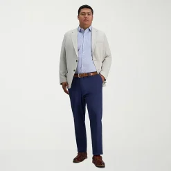 Haggar Sport Travel Performance Mens Straight Fit Big and Tall Flat Front Pant