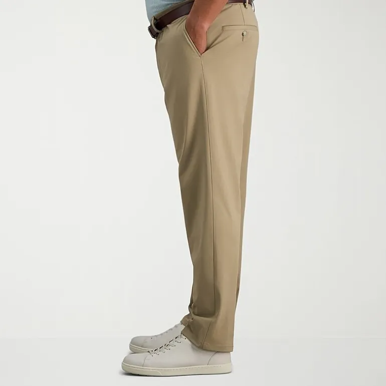 Haggar Sport Travel Performance Mens Straight Fit Big and Tall Flat Front Pant