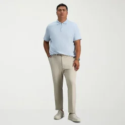 Haggar Sport Travel Performance Mens Straight Fit Big and Tall Flat Front Pant