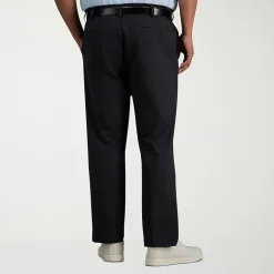 Haggar Sport Travel Performance Mens Straight Fit Big and Tall Flat Front Pant