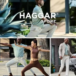 Haggar Sport Travel Performance Mens Straight Fit Big and Tall Flat Front Pant