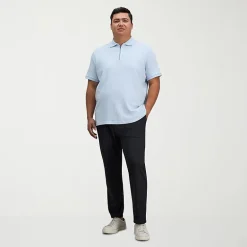 Haggar Sport Travel Performance Mens Straight Fit Big and Tall Flat Front Pant