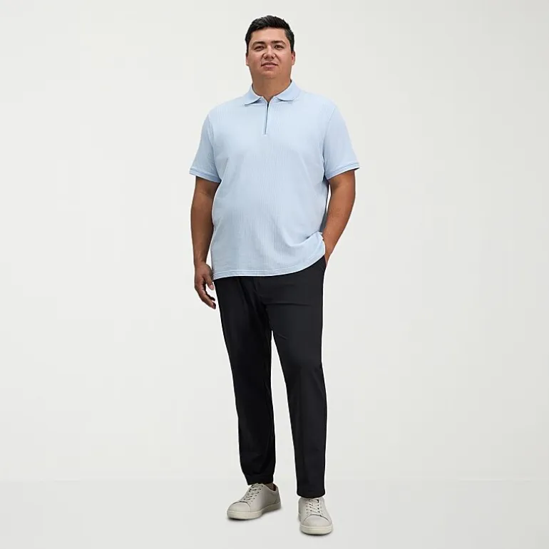 Haggar Sport Travel Performance Mens Straight Fit Big and Tall Flat Front Pant